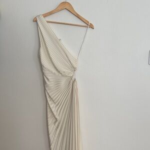 ALC Elegant Cream One-Shoulder Dress